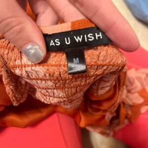 As U Wish Orange Maxi Dress